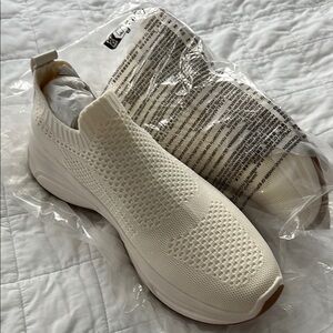 Women's Cream Slip-On Sneakers